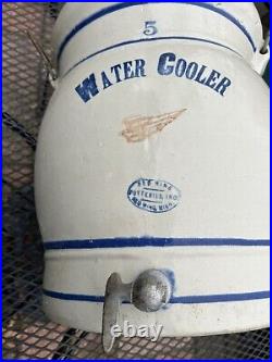 Antique/Vintage/Primitive #5 Red Wing Stoneware Water Cooler Crock With Spigot