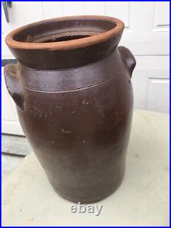 Antique Vintage Primitive South Carolina Stoneware Pottery 2 Gallon Crock