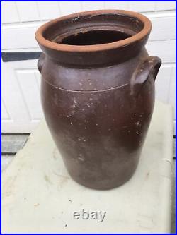 Antique Vintage Primitive South Carolina Stoneware Pottery 2 Gallon Crock