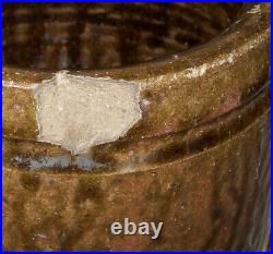 Antique Vtg Stoneware Jar Catawba Valley NC Great Drippy Alkaline Glaze Pottery
