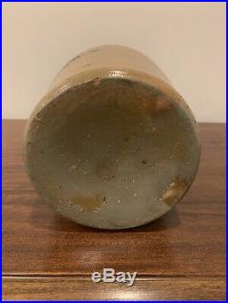 Antique West Virginia A. P. Donaghho Stencil Stoneware Pottery Salt Glaze Crock