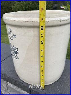 Antique Western Pottery Co Denver 6 Gallon Stoneware Crock Heavy 29.5 Lb