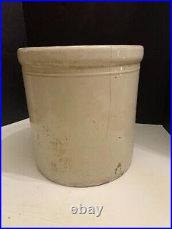 Antique Western Pottery Co Monmouth Illinois 5 Gallon Stoneware Crock Heavy