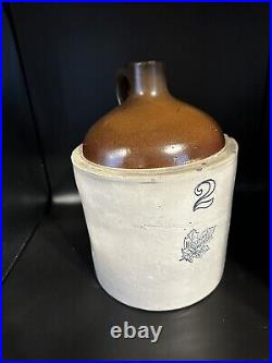 Antique Western Stoneware Co. Moonshine Whiskey Jug Pottery Crock 2