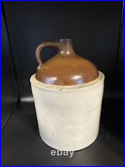 Antique Western Stoneware Co. Moonshine Whiskey Jug Pottery Crock 2