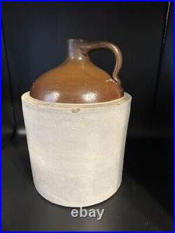 Antique Western Stoneware Co. Moonshine Whiskey Jug Pottery Crock 2