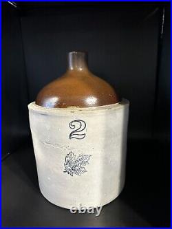 Antique Western Stoneware Co. Moonshine Whiskey Jug Pottery Crock 2