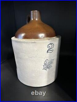 Antique Western Stoneware Co. Moonshine Whiskey Jug Pottery Crock 2