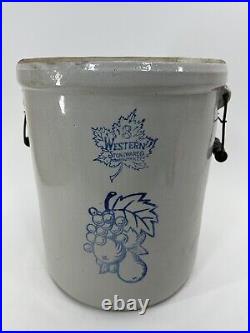 Antique Western Stoneware Company 8 Gal. Crock Kitchen Cooking Primitive