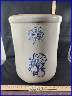 Antique Western Stoneware Crock 8 Gallon No Chips No Cracks