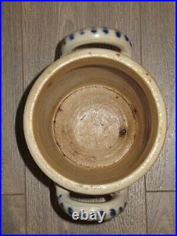 Antique Westerwald Salt Glaze Ceramic Stoneware w Blue Designs around 1840