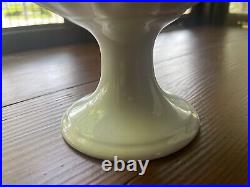 Antique White ironstone Footed/Pedestal Bowl J. M & Co China Stamp, late 1800's