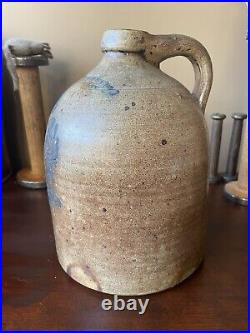 Antique Wm E Warner West Troy NY 1 Gallon Stoneware Jug