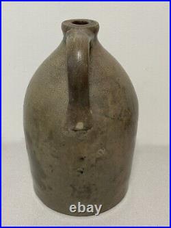 Antique Worcester stoneware 2 gallon jug with deep cobalt blue floral decoration