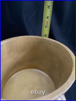 Antique Yellow Ware Banded Crock Primitive Staffordshire 1800s