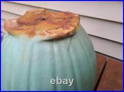 Antique Zanesville Stoneware Large Matte Green Glazed Pot Jardiniere