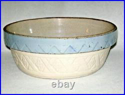 Antique ca. 1900 Scientific Electric Stoneware Bowl Blue & Cream Glaze