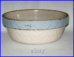 Antique ca. 1900 Scientific Electric Stoneware Bowl Blue & Cream Glaze