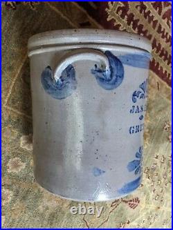 Antique decorated stoneware crock- Greensboro Pa