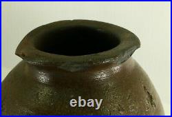 = Antique ea. 1800's Ovoid Stoneware Jar Crock Southern Pottery East Tennessee