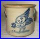 Antique_handmade_parrot_on_plum_stoneware_crock_pottery_jug_with_handle_01_akt