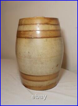 Antique handmade stoneware saltglaze pottery Royal Doulton gin keg dispenser jug
