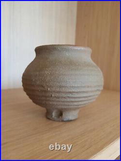 Antique medieval pottery beaker 14th century Siegburg stoneware Bellarmine jug