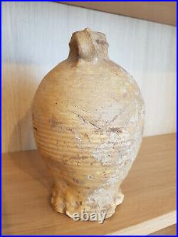 Antique medieval pottery jug 14th century Siegburg stoneware German earthenware