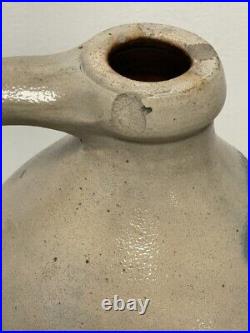 Antique stoneware 2 gallon John Burger Rochester ovoid jug strong cobalt blue