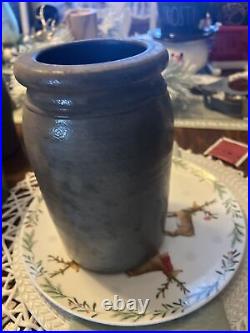 Antique stoneware crock cobalt