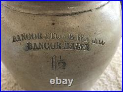 Bangor Stone Ware Co. Vintage 1 1/2 Gallon Crock, Bangor, Maine
