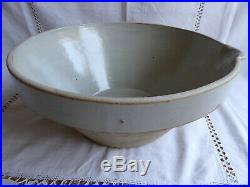 Beautiful Large French Antique Stoneware Glazed Bowl
