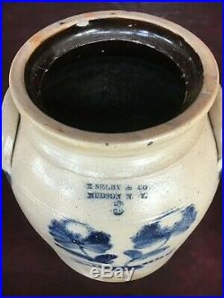 Beautiful salt glaze stoneware crock from Hudson NY