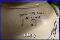 Belmont AVE Newark NJ stoneware Fulper Bird cobalt salt glaze crock pottery