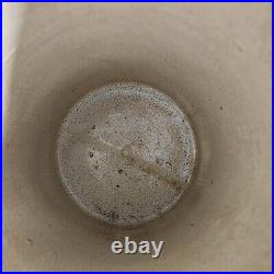 Blue Spongeware Smoke Ring Stoneware Pitcher Primitive Antique