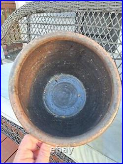 Brown Antique Salt Glaze Stoneware Crock Jar