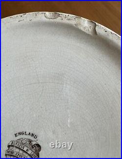 Burgess & Leigh Brown Transferware Antique English Slop Bucket 1800s Burslem