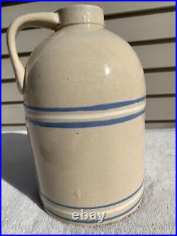 C1900 Finley Ackers H. G. Stoneware Oyster Jug Crock Phila. Exceptional 10.75