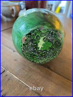 Chinese Antique Stoneware Green Gourd Vase Possibly Shiwan (Shekwan) Ware