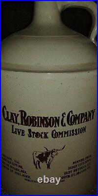 Clay, Robinson & Co Live Stock Commission, Red Wing Stoneware 5 gallon jug