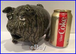 Clete & Billy Meaders Stoneware Boar / Pig Clevaland Georgia 1-17-1998