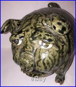 Clete & Billy Meaders Stoneware Boar / Pig Clevaland Georgia 1-17-1998