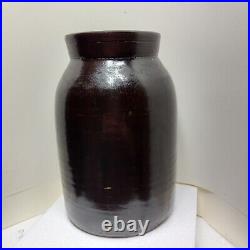 Cowden & Wilcox Antique Stoneware Wax Sealer Canning Jar 8 tall