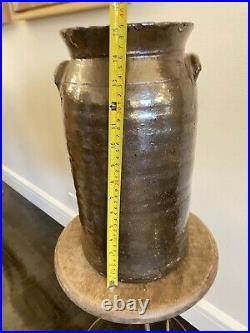 Crawford County Georgia Stoneware 3 Gallon Churn 15 Tall