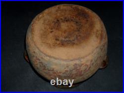 DAN MERCER PARKERSBURG WV Large Spongeware Stoneware Bean Pot Pottery
