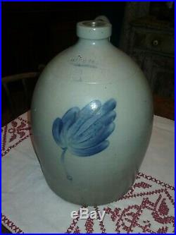 Decorated stoneware Williamsport PA antique jug 1880s