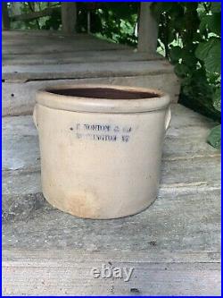 E. Norton & Co. One Gallon Stoneware Crock from Bennington, Vermont