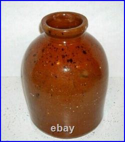 Early (1835 1865) Redware Preserve Jar Stoneware Gallon