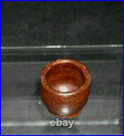 Early (1835 1865) Small Miniature 1 Redware Jar/Pot Stoneware