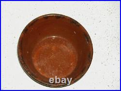 Early (1845 1870) Manganese Sponged Redware 9 Serving Bowl Stoneware Haig PA